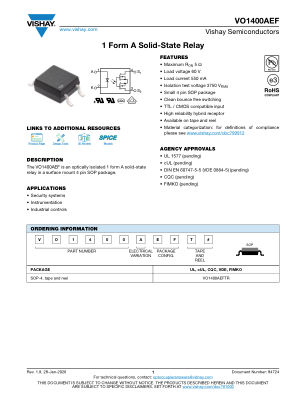 VO1400AEFTR 数据手册首页