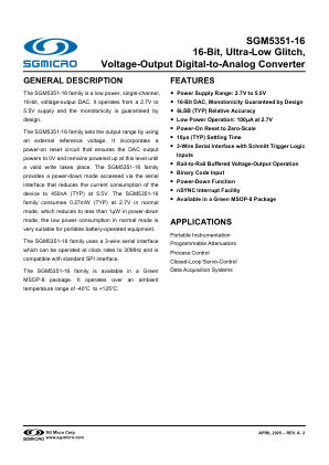 SGM5351-16 datasheet cover page