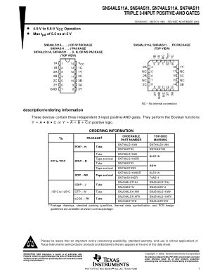 SN74AS11 数据手册首页