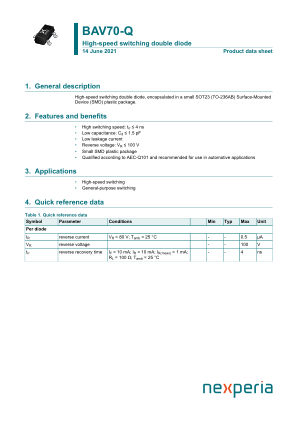 BAV70-QVL datasheet cover page