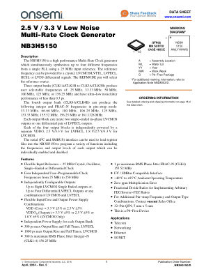 NB3H5150 数据手册首页
