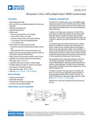 ADXL372 datasheet cover page