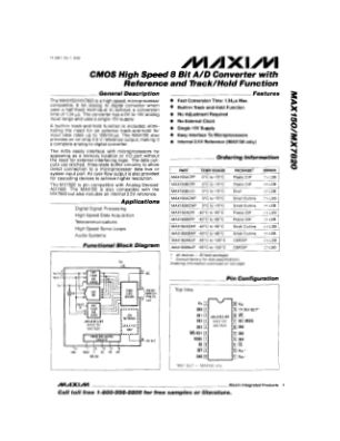 MAX150-MX7820 数据手册首页