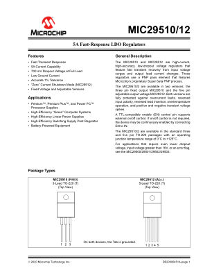 MIC29510-3.3WT datasheet cover page