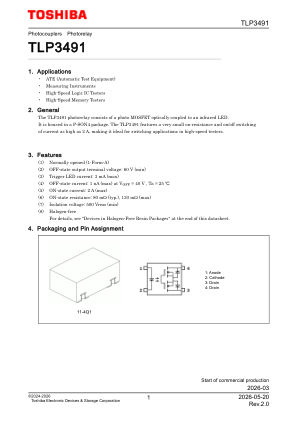 TLP3491 datasheet cover page