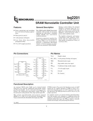 BQ2201 数据手册首页