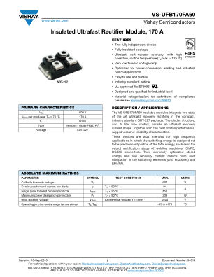 VS-UFB170FA60 数据手册首页