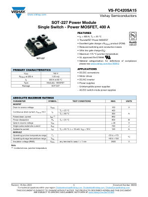 VS-FC420SA15 datasheet cover page
