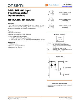 H11AA4M 数据手册首页