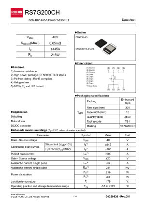 RS7G200CH 数据手册首页