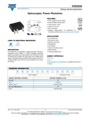 VO2223A 数据手册首页