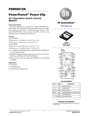 FDMS9010S datasheet cover page