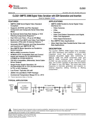 CLC021 datasheet cover page