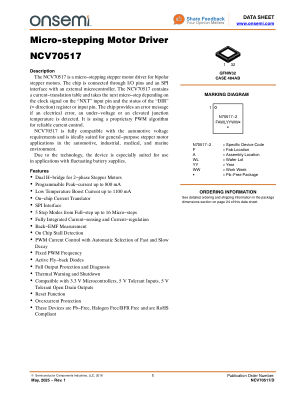 NCV70517 datasheet cover page