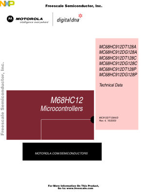 MC912DT128A 数据手册首页
