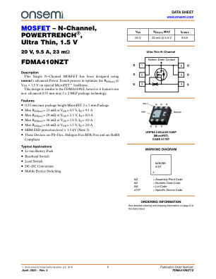FDMA410NZT 数据手册首页