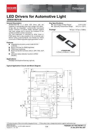 BD8381AEFV-M 数据手册首页