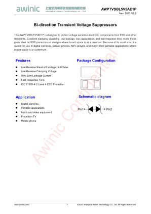 AWPTVSBL5V5AE1P 数据手册首页