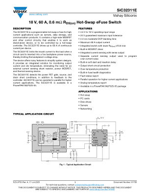SIC32311E 数据手册首页