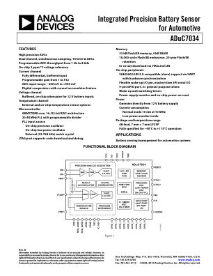 ADUC7034 datasheet cover page