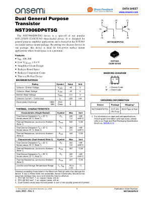 NST3906DP6 数据手册首页