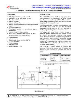 UCC3813-4 datasheet cover page
