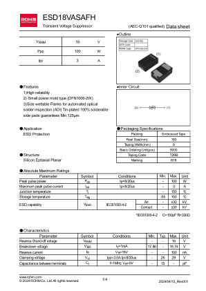 ESD18VASAFH 数据手册首页