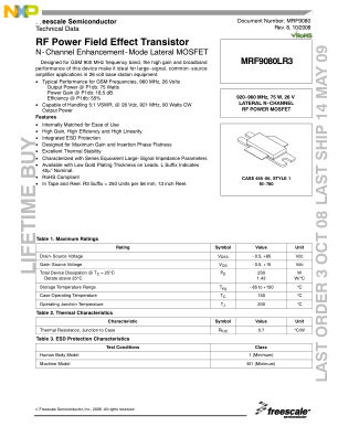 MRF9080 数据手册首页