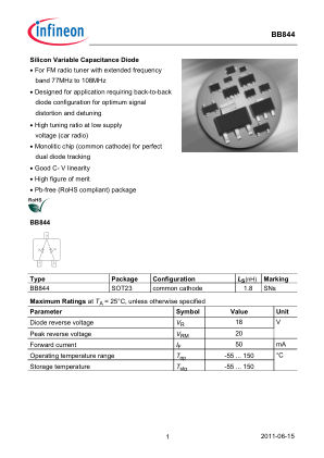 BB844 datasheet cover page