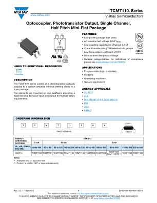 TCMT11 datasheet cover page