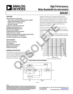 ADXL001 数据手册首页