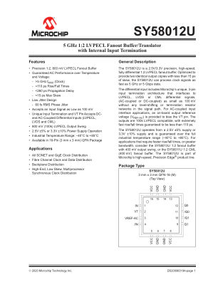 SY58012UMG 数据手册首页
