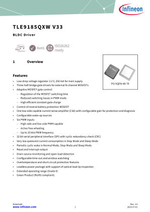 TLE9185QXW-V33 datasheet cover page
