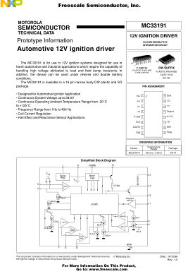 MC33191 datasheet cover page