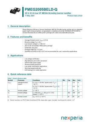 PMEG2005BELD-QYL datasheet cover page