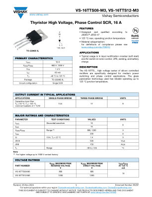VS-16TTS08 datasheet cover page