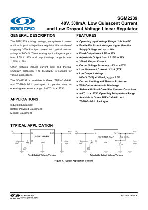 SGM2239 datasheet cover page