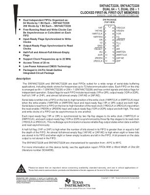SN74ACT2228 datasheet cover page