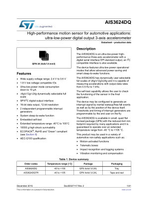 AIS3624DQ 数据手册首页