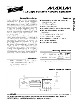 MAX3804 datasheet cover page