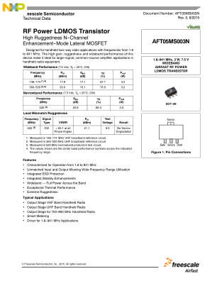 AFT05MS003N 数据手册首页