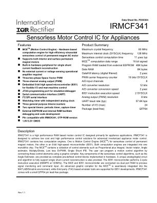 IRMCF341 datasheet cover page