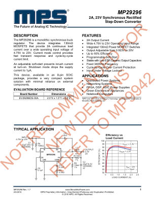 MP29296 datasheet cover page