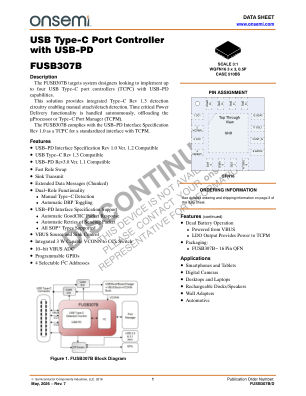 FUSB307B datasheet cover page
