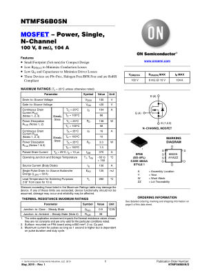 NTMFS6B05N datasheet cover page