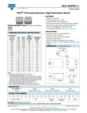 IHLP5050FDL1 数据手册首页