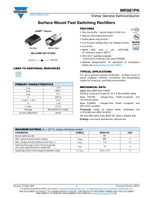 MRSE1PK 数据手册首页