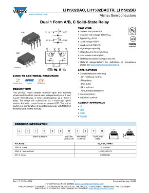 LH1502BA datasheet cover page