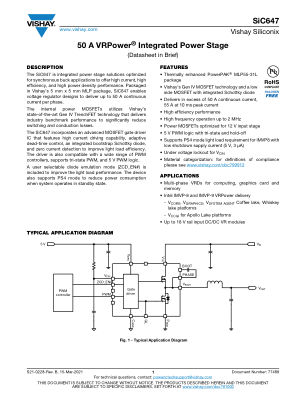 SIC647 datasheet cover page