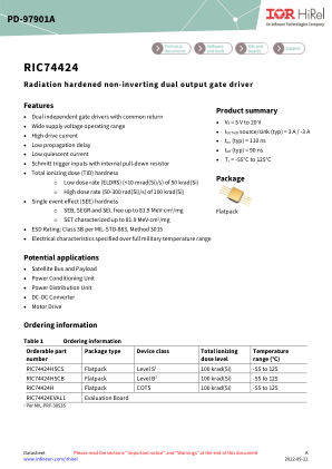 RIC74424H datasheet cover page